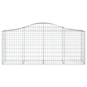 Arched Gabion Baskets 7 pcs 200x50x80/100 cm Galvanised Iron