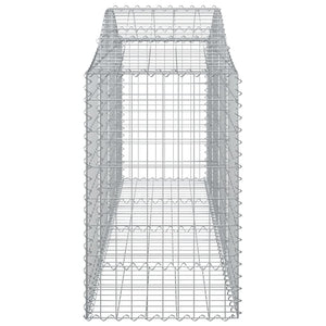 Arched Gabion Baskets 8 pcs 200x50x80/100 cm Galvanised Iron