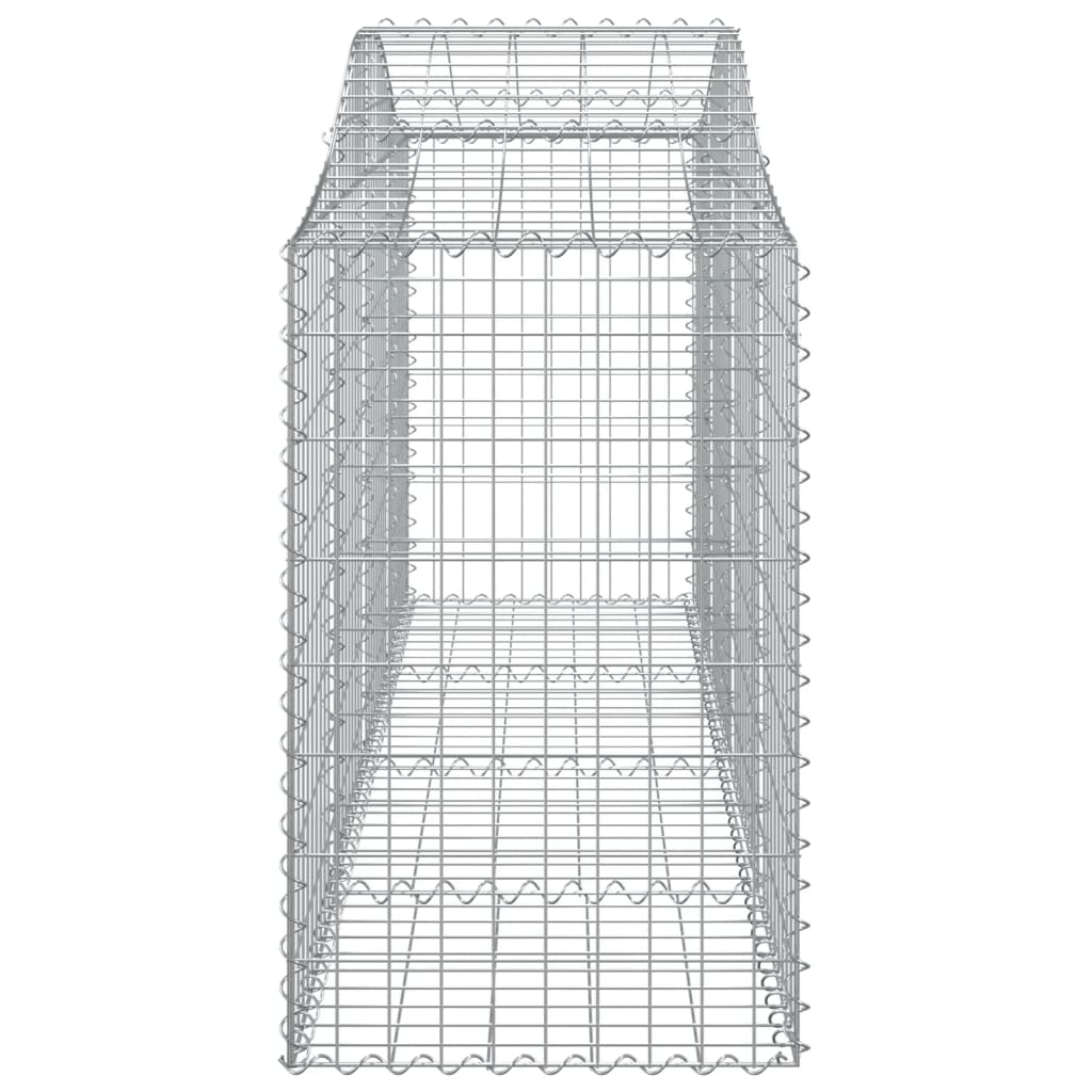 Arched Gabion Baskets 15 pcs 200x50x80/100 cm Galvanised Iron