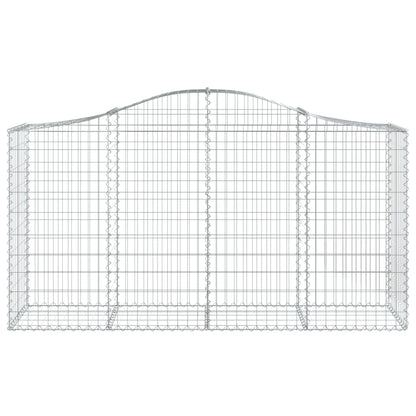 Arched Gabion Baskets 3 pcs 200x50x100/120 cm Galvanised Iron