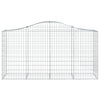 Arched Gabion Baskets 5 pcs 78.7"x19.7"x39.4"/47.2" Galvanized Iron
