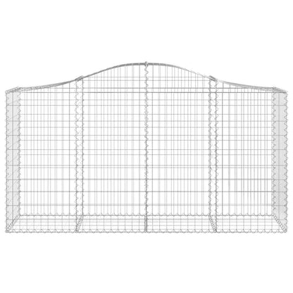 Arched Gabion Baskets 8 pcs 200x50x100/120 cm Galvanised Iron