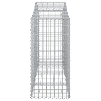 Arched Gabion Baskets 9 pcs 200x50x100/120 cm Galvanised Iron