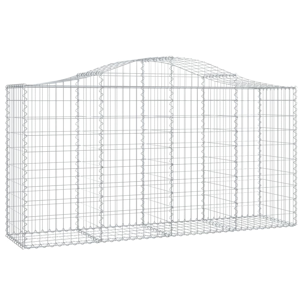 Arched Gabion Baskets 30 pcs 200x50x100/120 cm Galvanised Iron
