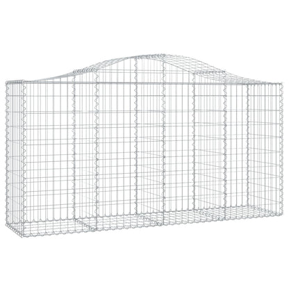 Arched Gabion Baskets 30 pcs 200x50x100/120 cm Galvanised Iron