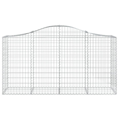 Arched Gabion Baskets 30 pcs 200x50x100/120 cm Galvanised Iron