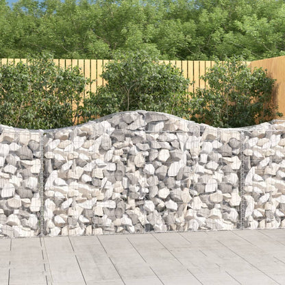 Arched Gabion Baskets 30 pcs 200x50x100/120 cm Galvanised Iron