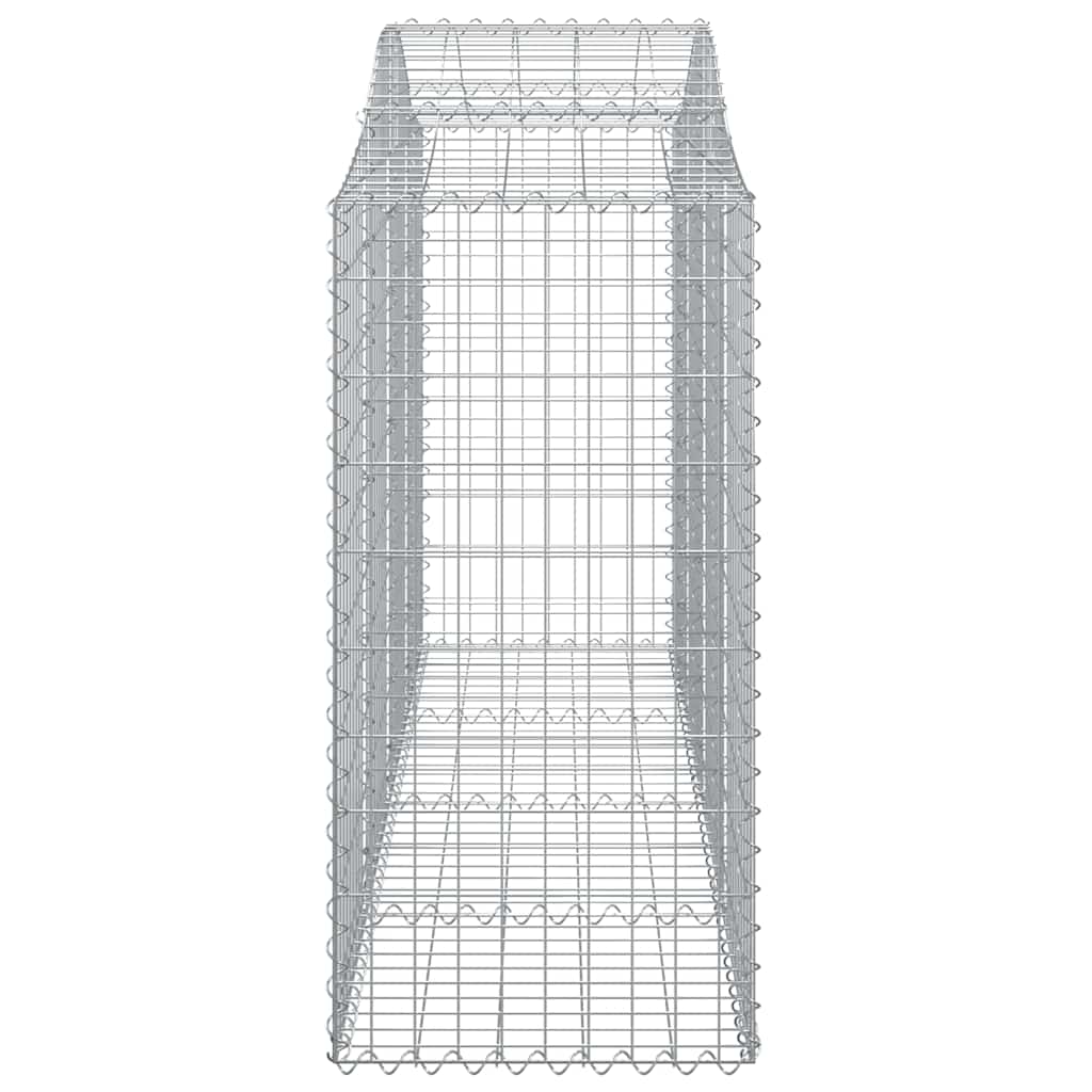 Arched Gabion Baskets 5 pcs 200x50x120/140 cm Galvanised Iron