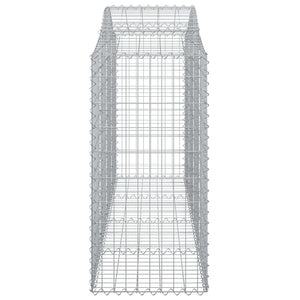 Arched Gabion Baskets 7 pcs 200x50x120/140 cm Galvanised Iron