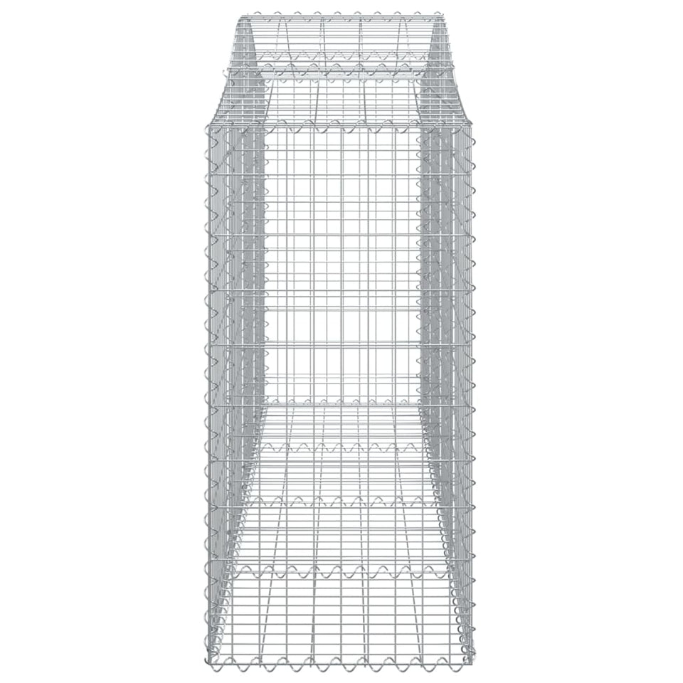 Arched Gabion Baskets 7 pcs 200x50x120/140 cm Galvanised Iron