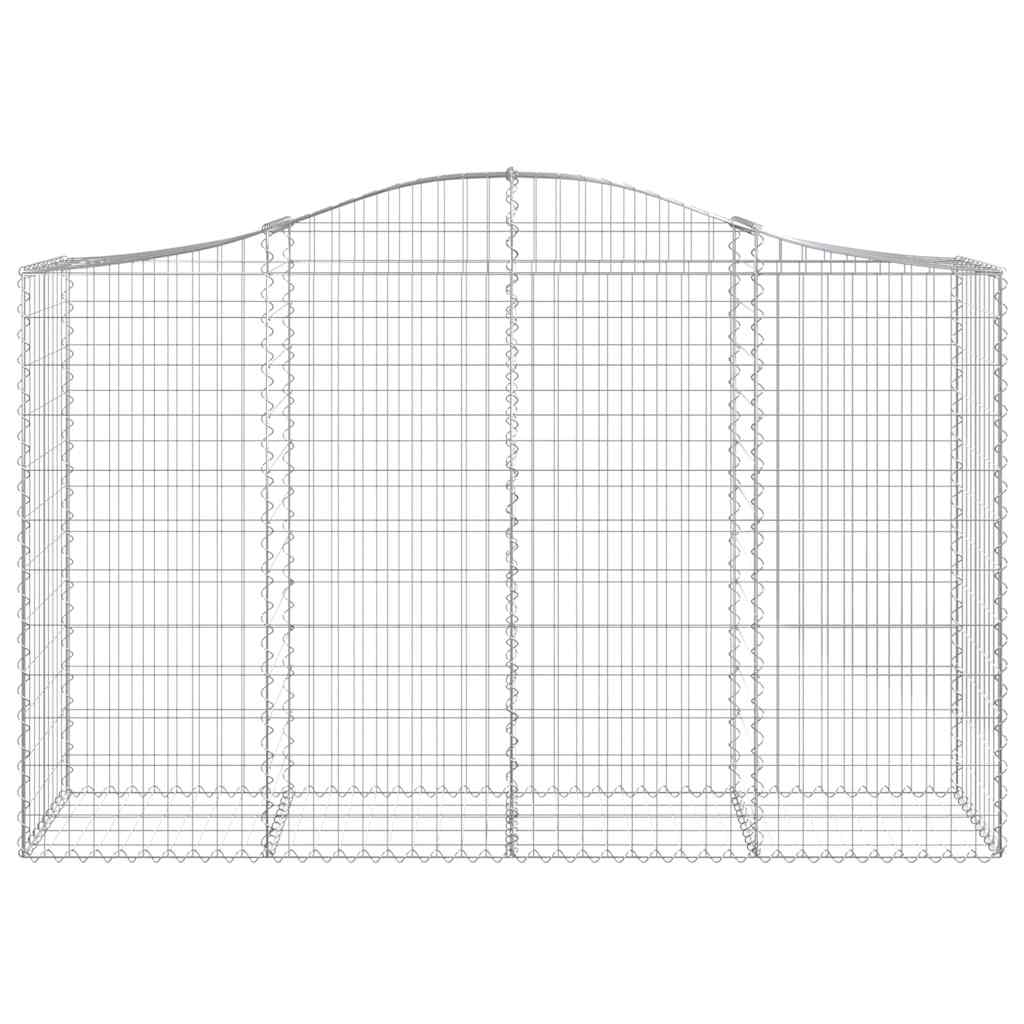 Arched Gabion Baskets 8 pcs 200x50x120/140 cm Galvanised Iron