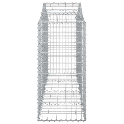 Arched Gabion Baskets 8 pcs 200x50x120/140 cm Galvanised Iron