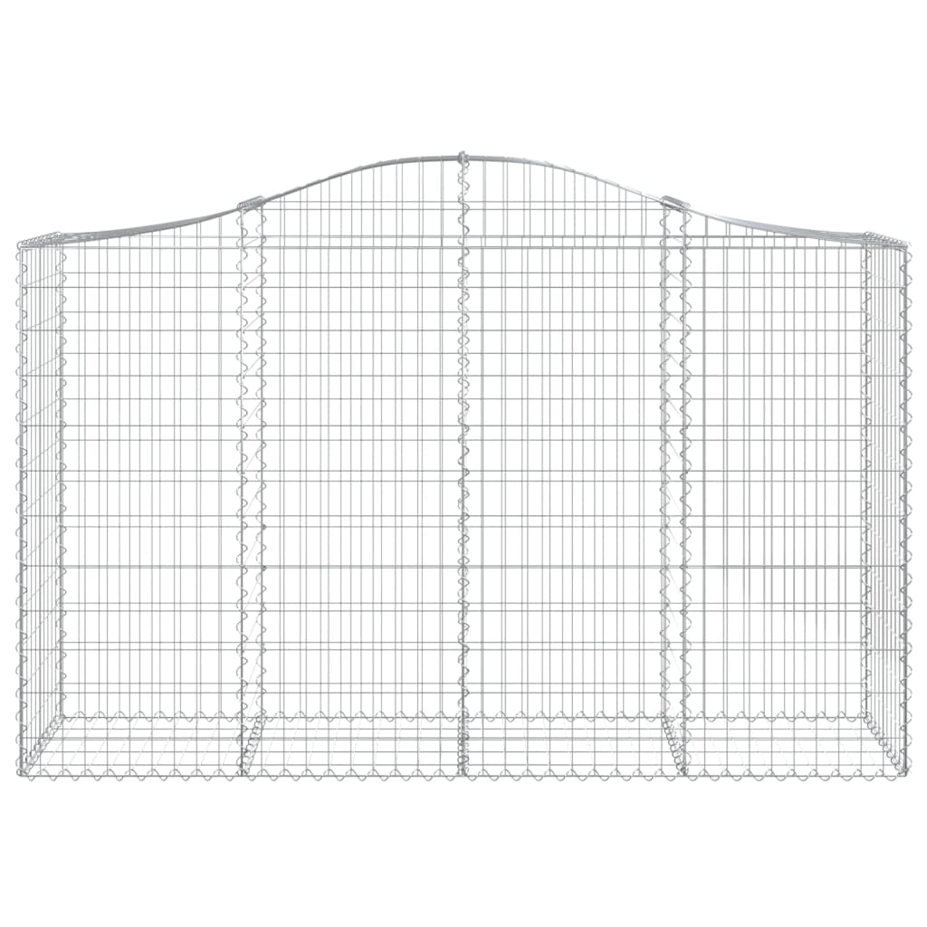 Arched Gabion Baskets 9 pcs 200x50x120/140 cm Galvanised Iron