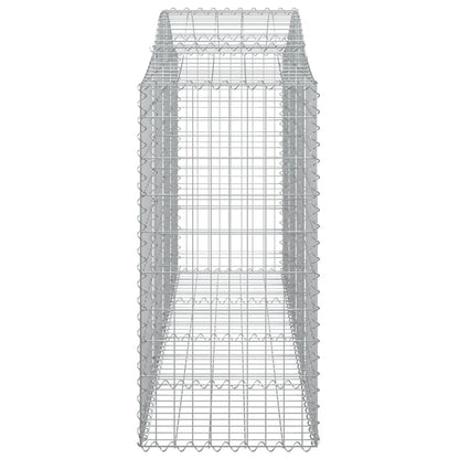 Arched Gabion Baskets 9 pcs 200x50x120/140 cm Galvanised Iron