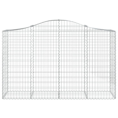 Arched Gabion Baskets 12 pcs 200x50x120/140 cm Galvanised Iron