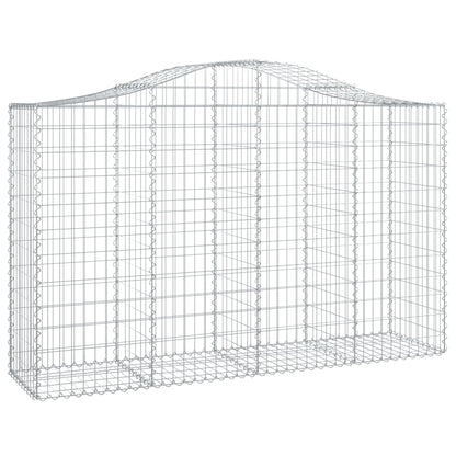 Arched Gabion Baskets 14 pcs 200x50x120/140 cm Galvanised Iron