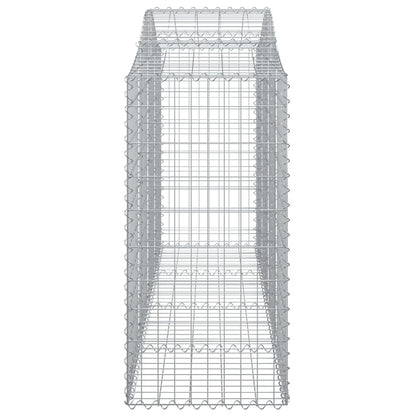 Arched Gabion Baskets 25 pcs 200x50x120/140 cm Galvanised Iron