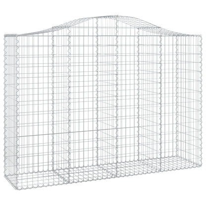 Arched Gabion Baskets 3 pcs 200x50x140/160 cm Galvanised Iron