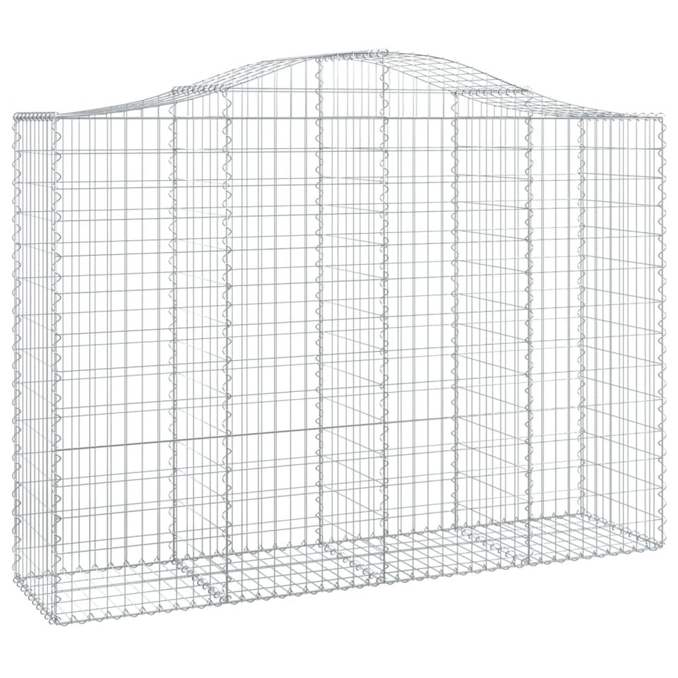 Arched Gabion Baskets 8 pcs 200x50x140/160 cm Galvanised Iron