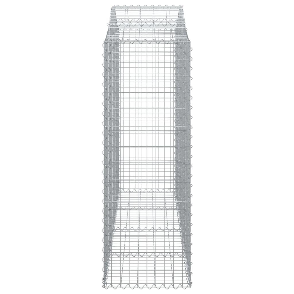 Arched Gabion Baskets 8 pcs 200x50x140/160 cm Galvanised Iron
