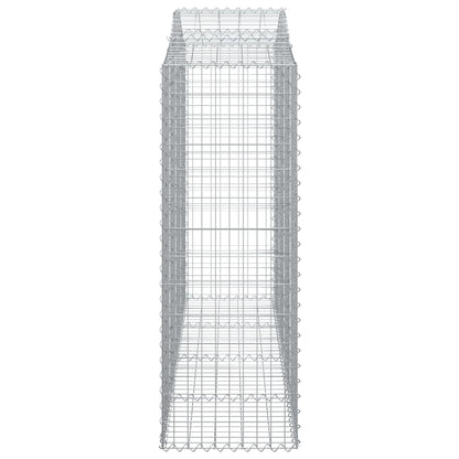 Arched Gabion Baskets 8 pcs 200x50x140/160 cm Galvanised Iron