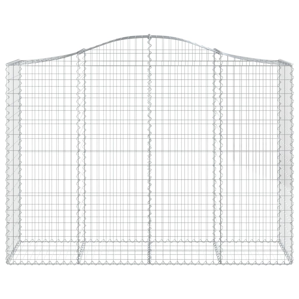 Arched Gabion Baskets 11 pcs 200x50x140/160 cm Galvanised Iron