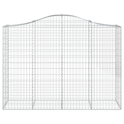 Arched Gabion Baskets 13 pcs 200x50x140/160 cm Galvanised Iron