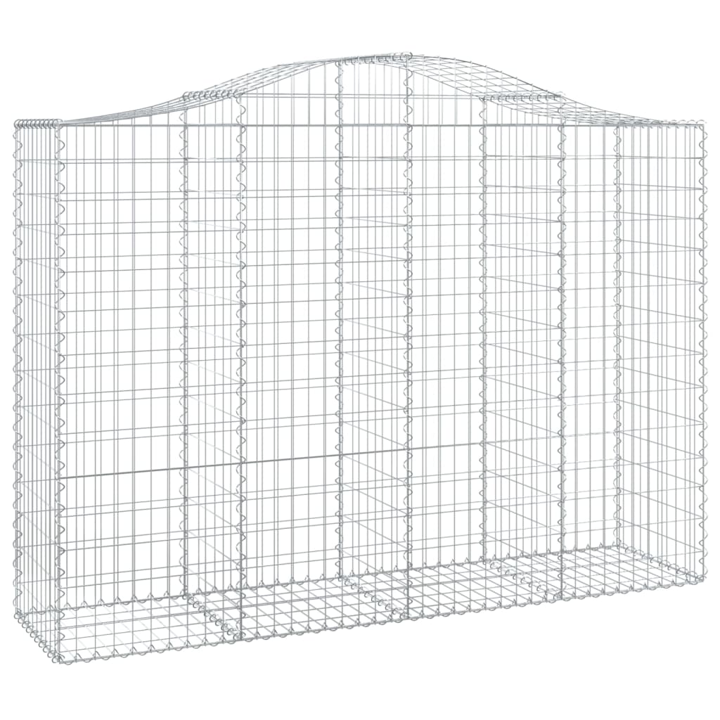 Arched Gabion Baskets 25 pcs 200x50x140/160 cm Galvanised Iron