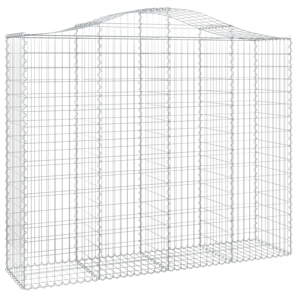 Arched Gabion Baskets 4 pcs 200x50x160/180 cm Galvanised Iron