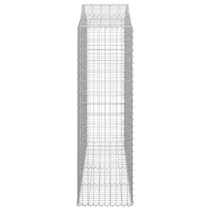 Arched Gabion Baskets 4 pcs 200x50x160/180 cm Galvanised Iron