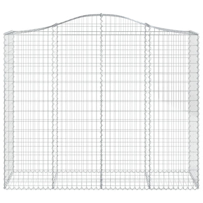Arched Gabion Baskets 5 pcs 200x50x160/180 cm Galvanised Iron