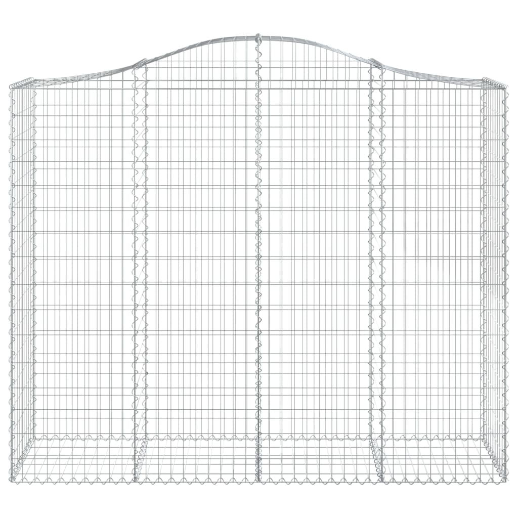 Arched Gabion Baskets 9 pcs 200x50x160/180 cm Galvanised Iron