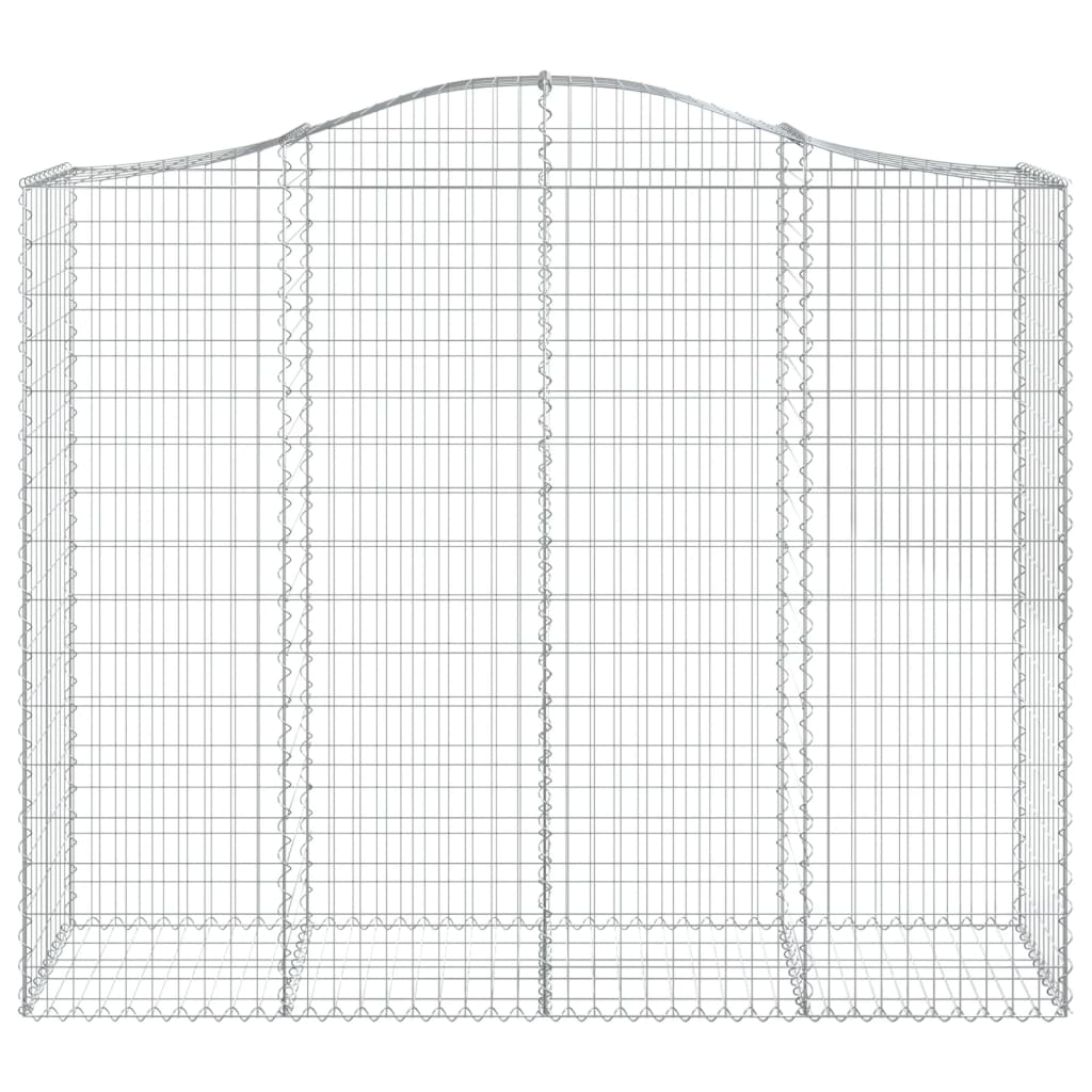 Arched Gabion Baskets 10 pcs 200x50x160/180 cm Galvanised Iron