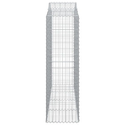 Arched Gabion Baskets 10 pcs 200x50x160/180 cm Galvanised Iron