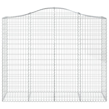 Arched Gabion Baskets 13 pcs 200x50x160/180 cm Galvanised Iron