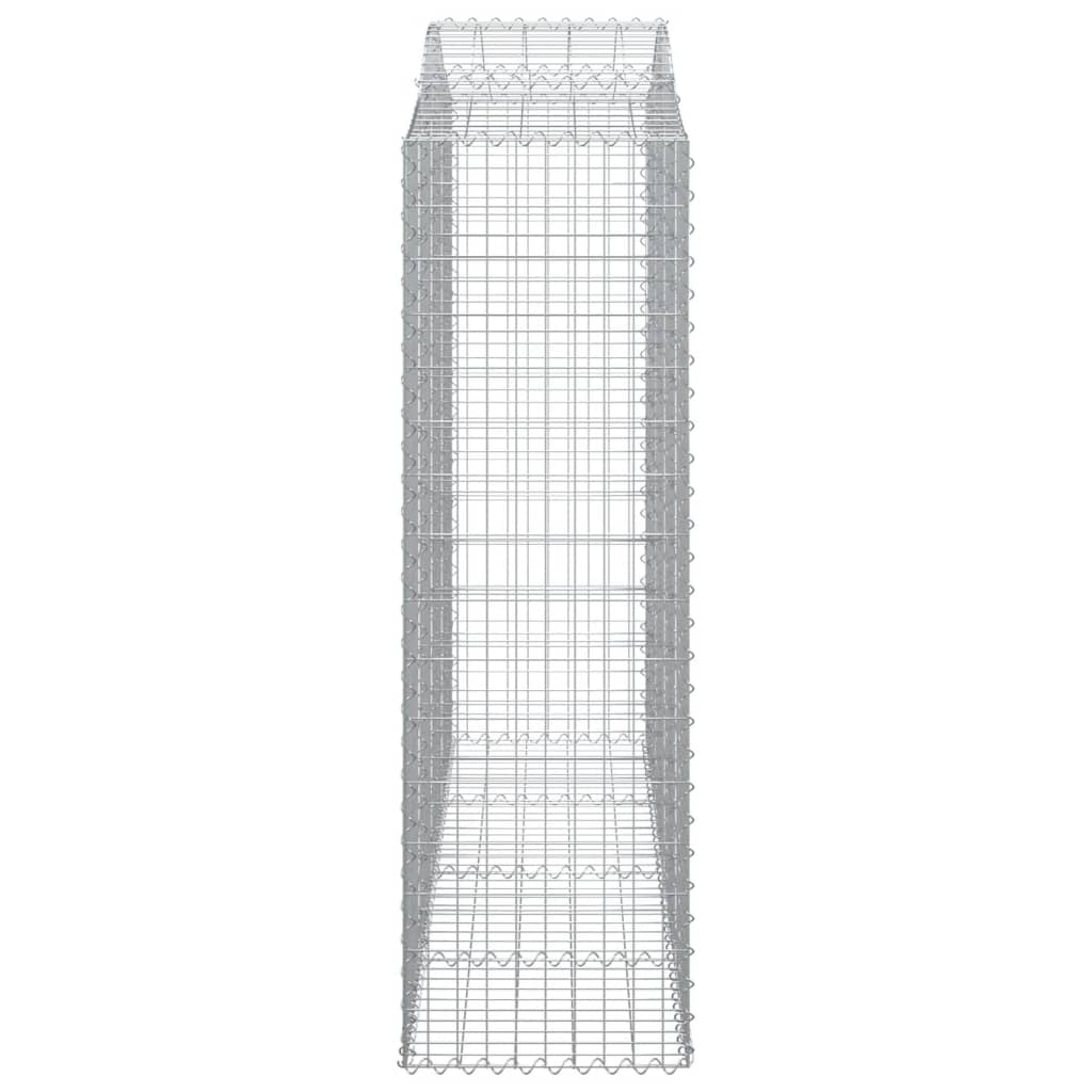 Arched Gabion Baskets 13 pcs 200x50x160/180 cm Galvanised Iron