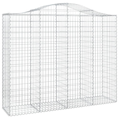 Arched Gabion Baskets 14 pcs 200x50x160/180 cm Galvanised Iron