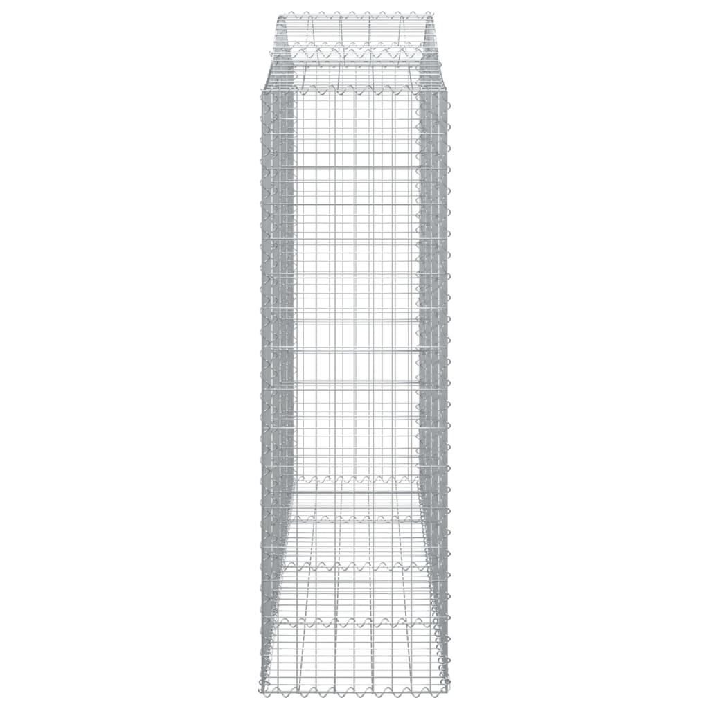 Arched Gabion Baskets 14 pcs 200x50x160/180 cm Galvanised Iron