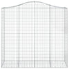 Arched Gabion Baskets 6 pcs 200x50x180/200 cm Galvanised Iron