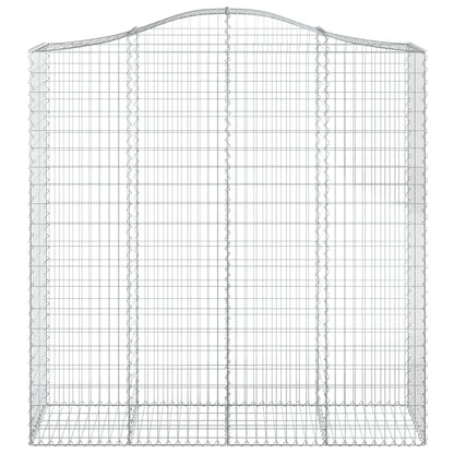 Arched Gabion Baskets 2 pcs 200x50x200/220 cm Galvanised Iron