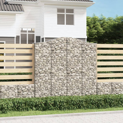 Arched Gabion Baskets 2 pcs 200x50x200/220 cm Galvanised Iron