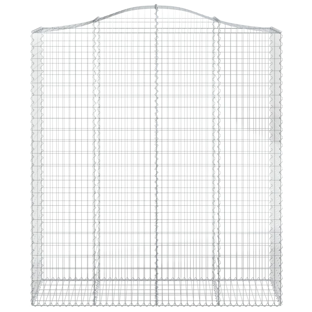 Arched Gabion Baskets 2 pcs 200x50x220/240 cm Galvanised Iron