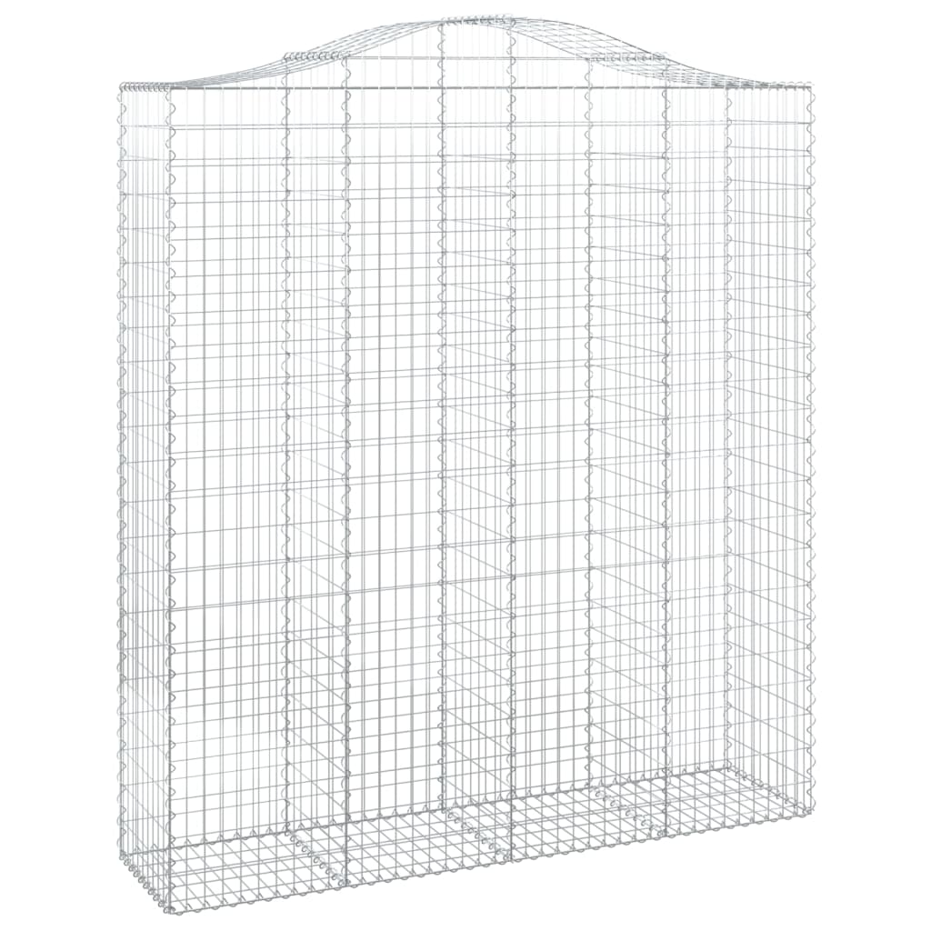 Arched Gabion Baskets 3 pcs 200x50x220/240 cm Galvanised Iron