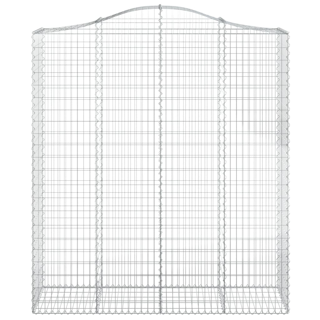 Arched Gabion Baskets 4 pcs 200x50x220/240 cm Galvanised Iron