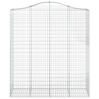 Arched Gabion Baskets 4 pcs 200x50x220/240 cm Galvanised Iron