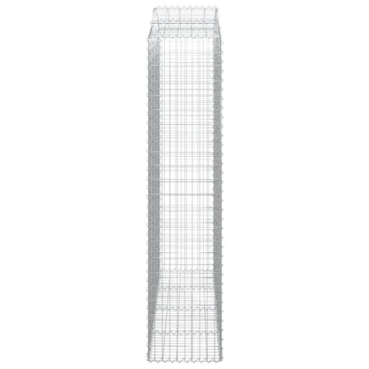 Arched Gabion Baskets 4 pcs 200x50x220/240 cm Galvanised Iron