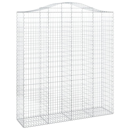 Arched Gabion Baskets 6 pcs 200x50x220/240 cm Galvanised Iron