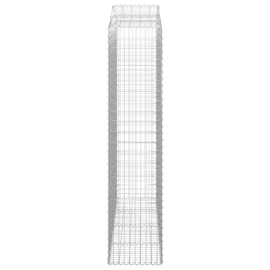 Arched Gabion Baskets 12 pcs 200x50x220/240 cm Galvanised Iron