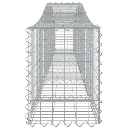 Arched Gabion Baskets 2 pcs 400x30x40/60 cm Galvanised Iron