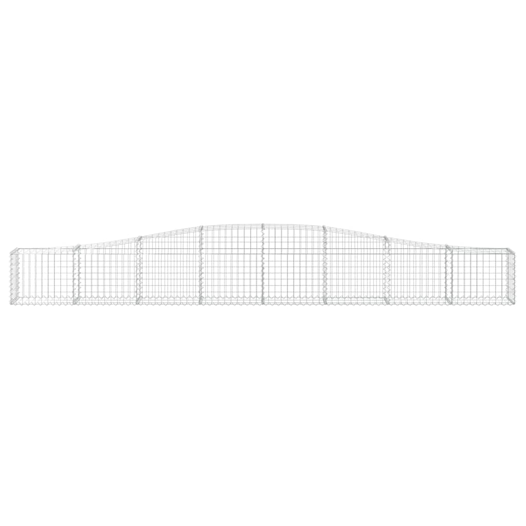 Arched Gabion Baskets 3 pcs 400x30x40/60 cm Galvanised Iron